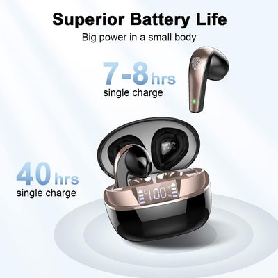 Dobopo - kabellose Bluetooth 5.3 In-Ear-Kopfhörer mit 4 Mikrofonen,