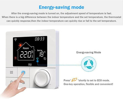 Ailgely - WiFi Smart Thermostat für Wasser-Fußbodenheizung, Programmierbarer Rau