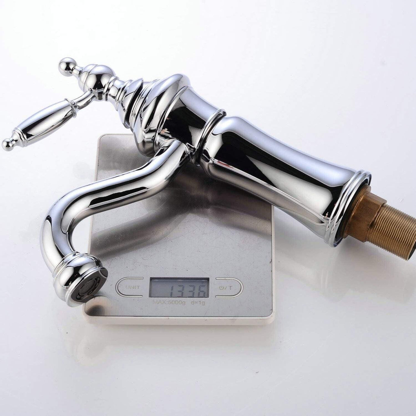 Leekayer Waschtischarmaturen Waschbecken Wasserhahn Chrom Einhand Messing Einloc