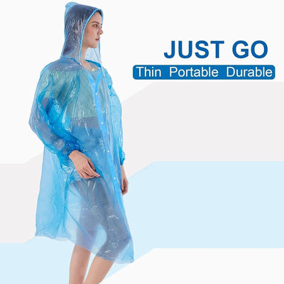 Runmeihe 8 Stück Einweg Regenponchos für Erwachsene, Notfall Regenmäntel Wasserd