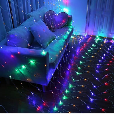 Jopassy LED Lichternetz 3x2m Lichterkette Lichterkettennetz 8Modi Lichte