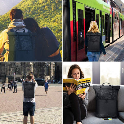 KROSER RollTop Rucksack, Laptop Rucksack 15,6 Zoll, Travel Backpack Wasserdicht