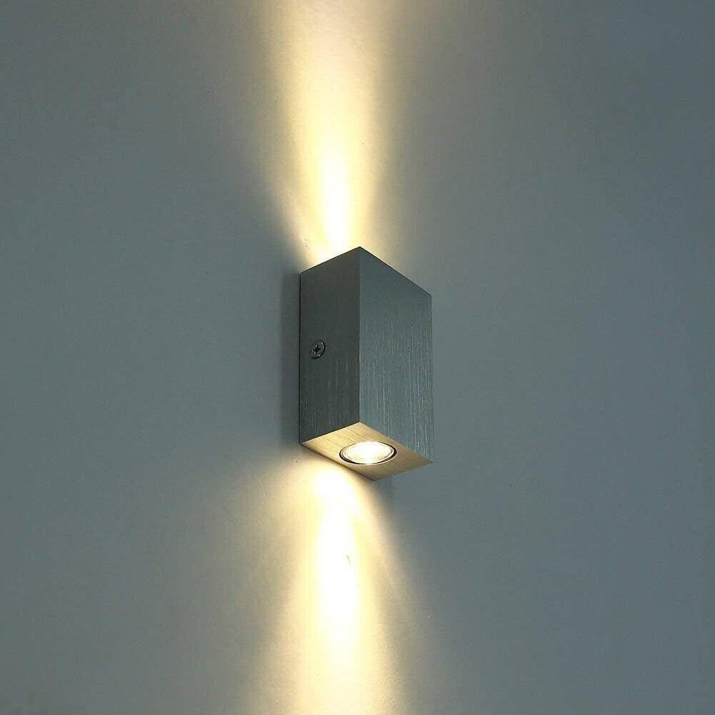 Louvra - 6W LED Wandleuchte Modern Innen, Up Down Wandlampe aus Aluminium, K