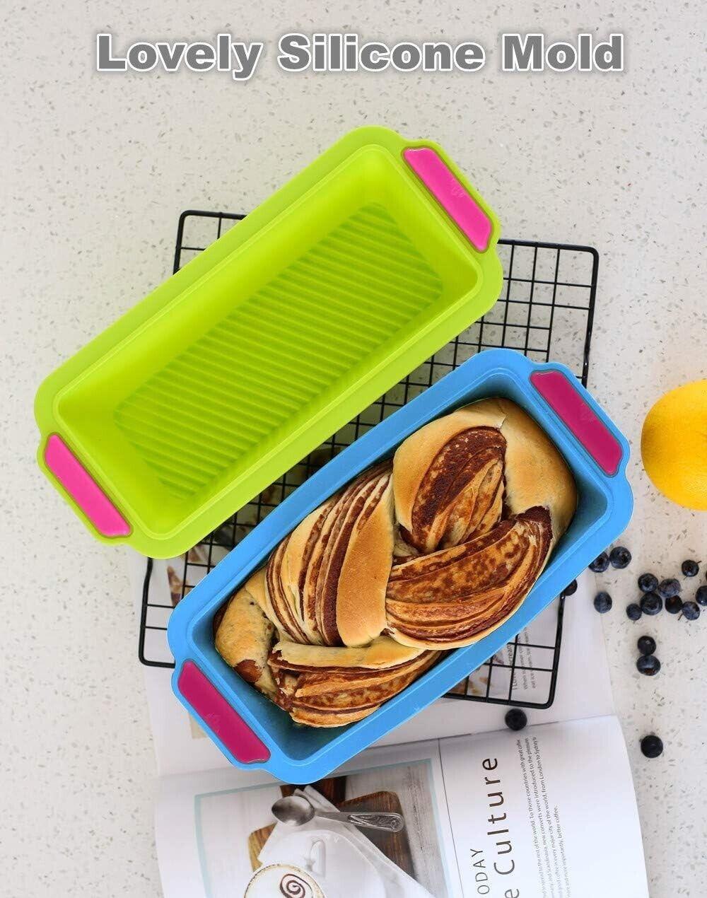 KeepingcooX Backen/Dose, 6,3 cm Tief Brot Kastenform Silikon Antihaft (Blau)