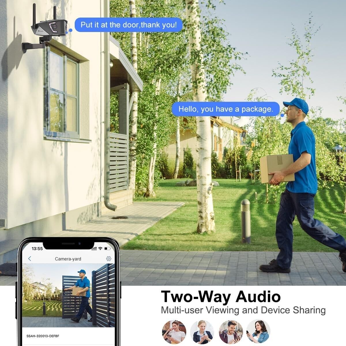 Ctronics 770c- 4MP Dual-Lens Überwachungskamera WLAN mit 180° Sichtwinkel(E3)