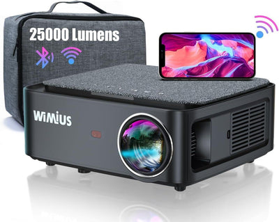 Wimius Full HD 1080P 25000 Lumen Beamer 5G WiFi Bluetooth Beamer Unterstützung 4
