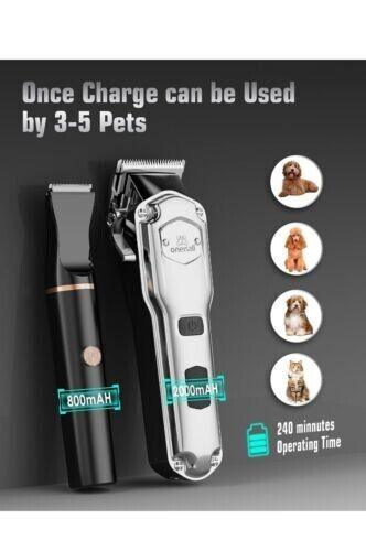 2in1 oneisall Hundeschermaschine und PfotentrimmerSet, IPX7 Wasserdicht...