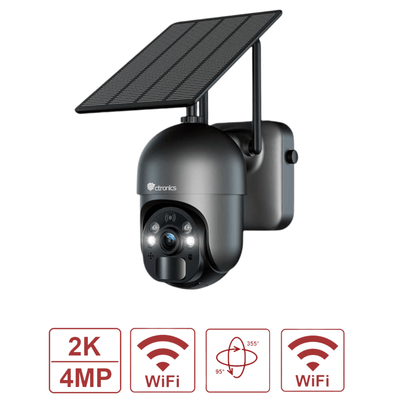 Ctronics CT-S20-G-4MP 2K/4MP Wlan PTZ IP Überwachungskamera inkl. Solarpanel
