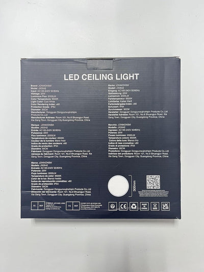 JONMONSM Led Deckenleuchte Flach 25W IP54 Wasserfest, Ø30cm 2000LM 6500k Rund