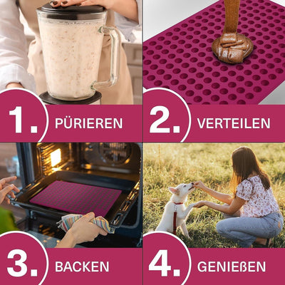 Doggo - medium Halbkugel (1,5cm) Backmatte Hundekekse, Premium Silikon Backmatt