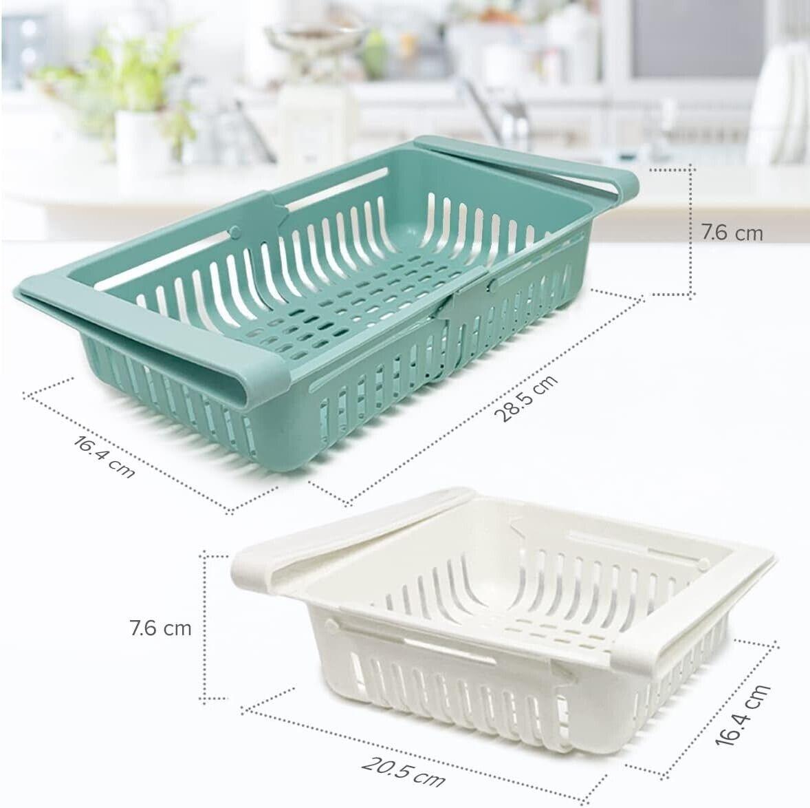 Joejis 2er-Set Kühlschrank-Organizer-Regaleinsätze, Kunststoff-Kühlschrank-Aufbe