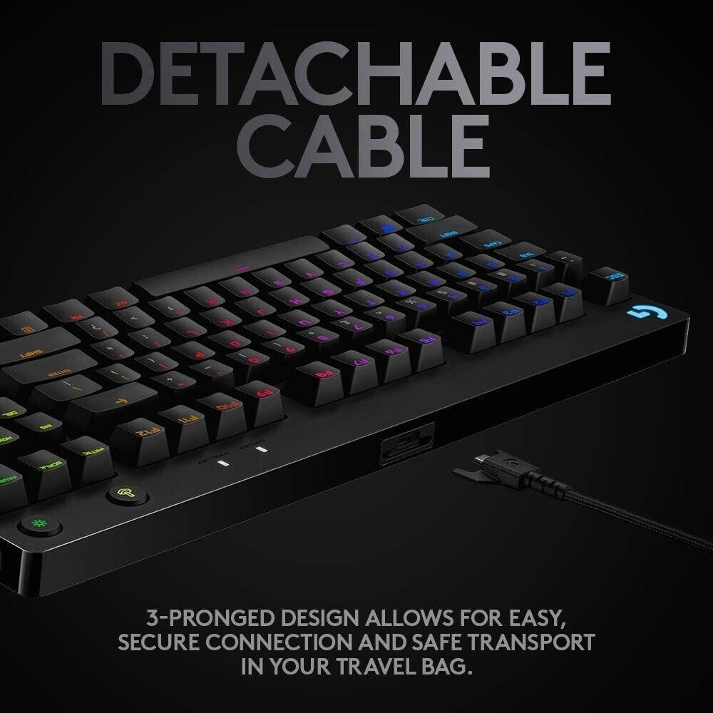 Logitech G PROTKL mechanische Gamingtastatur GX-Blue Clicky LIGHTSYNC RGB Esport