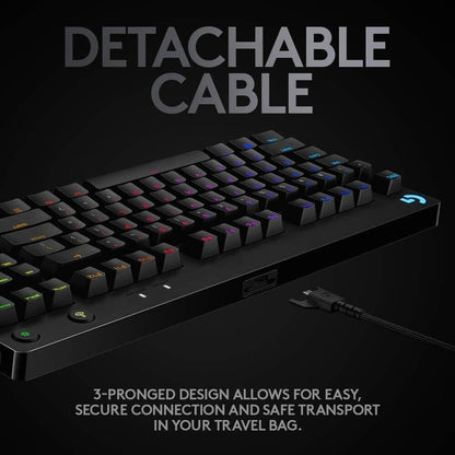 Logitech G PROTKL mechanische Gamingtastatur GX-Blue Clicky LIGHTSYNC RGB Esport