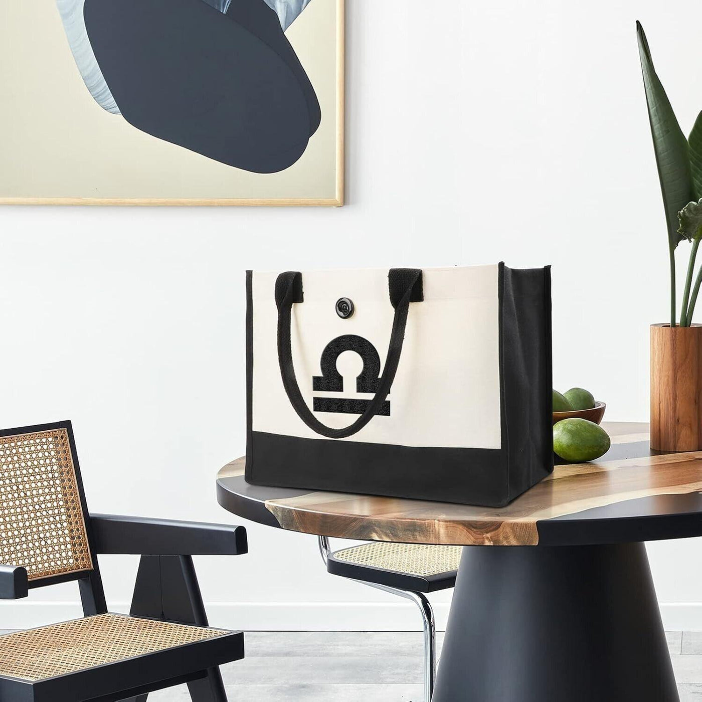 YOOFAN Canvas-Tragetasche – Personalisierte Tasche mit Sternzeichen, Geburtst