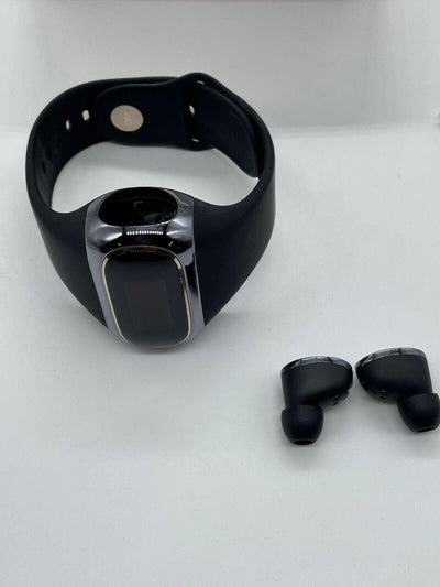 Aipower W20L Smart Bracelet with Built-in Wireless Earbuds - Black