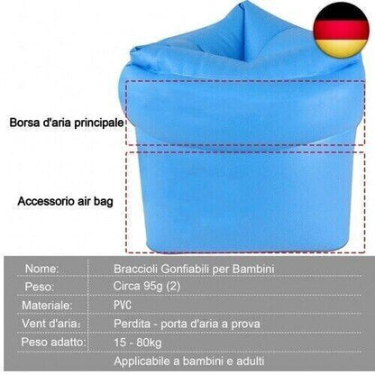 Schwimmflügel Kinder，Aufblasbare Schwimmarmbänder，Schwimmhilfen für Schwim