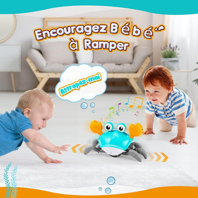 Baby Spielzeug ab 1 Jahr Mädchen Junge, Krabbe Krabbelspielzeug Musik & Licht
