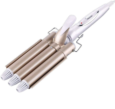 TOP4EVER Lockenstab mit 3 stäben 2 Temperaturen Welleisen lange/kurze Haare 22mm