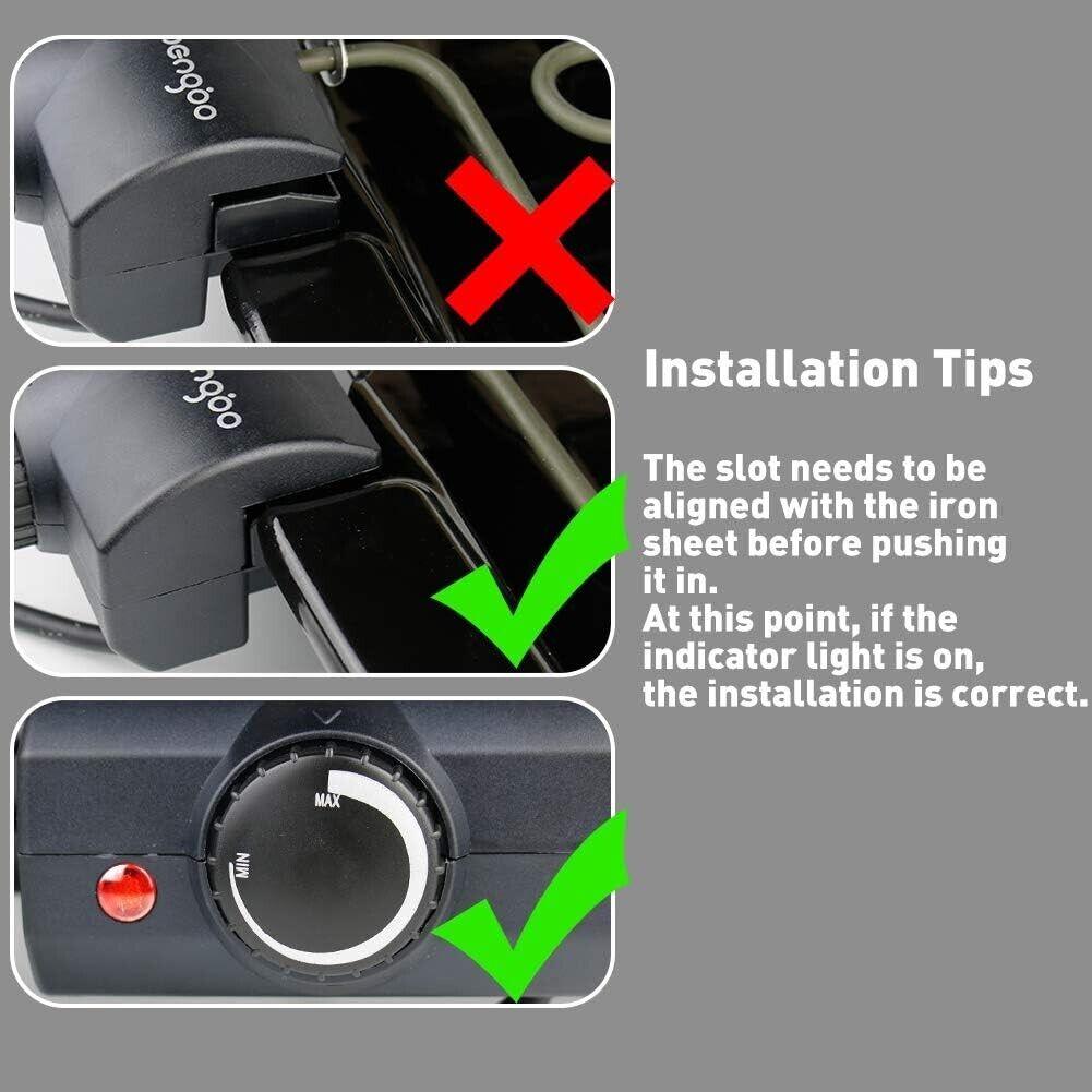 HengBO Elektrogrill Tischgrill Elektrogrill 2000W Kontaktgrill mit Thermostat