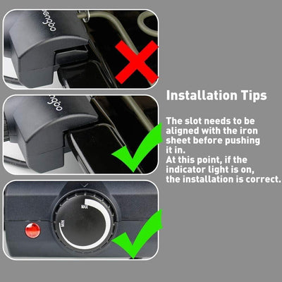 HengBO Elektrogrill Tischgrill Elektrogrill 2000W Kontaktgrill mit Thermostat