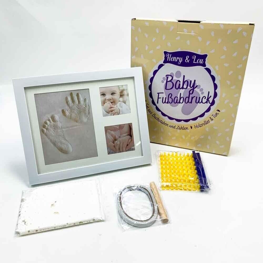 Henry & Lou Baby Fussabdruck Set - Gipsabdruck Baby Hand & Fuß - Baby