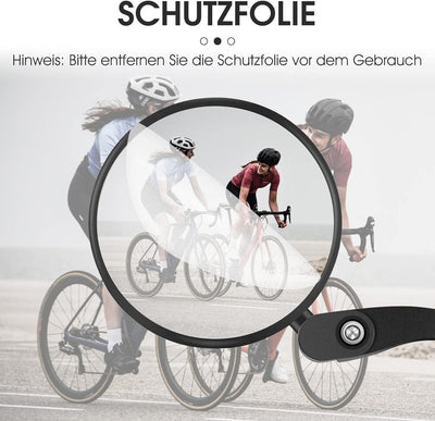 CYCLESPEED Fahrradspiegel für Lenker 18-26MM, HD 360 Grad Drehbar Sicherer Fahrr