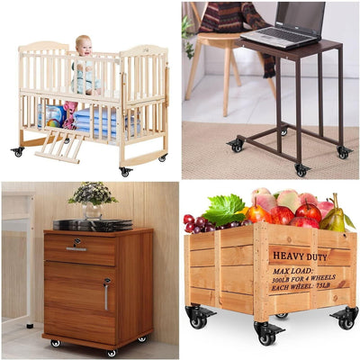 Lenkrollen 4er m10 X50mm Sicherheitsbremsen Leise Schwenkrollen Schwerlastrollen