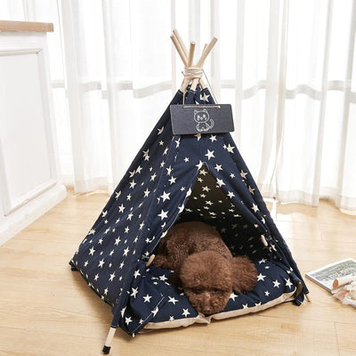 NUKied Tipi Zelt Haustiere Kissen Abnehmbar & Waschbar 51x51x61cm