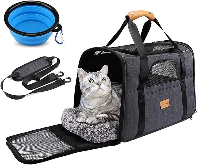Morpilot Hunde/Katzen Transportbox, Atmungsaktiv und Faltbar 43x30x33