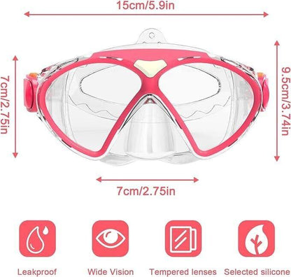 Infreecs Taucherbrille für Kinder (4-14 Jahre), Verstellbares Schwimmbrillen mit