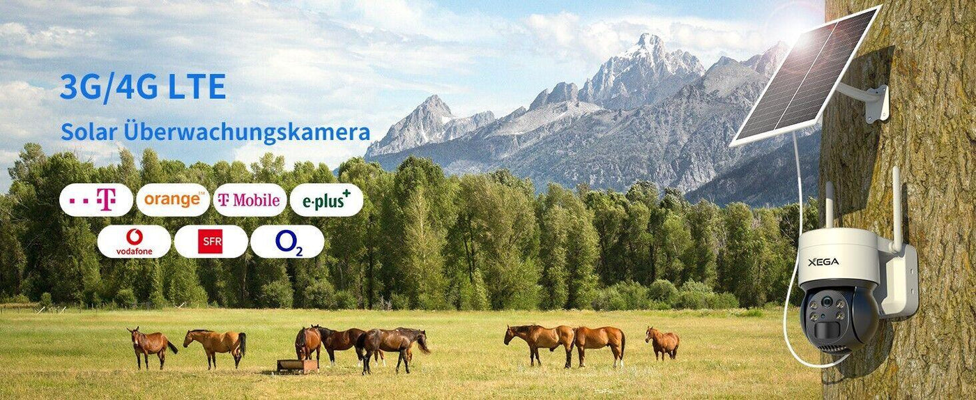 Xega XG03  3G4G berwachungskamera Aussen 2K HDSim Karte inkl
