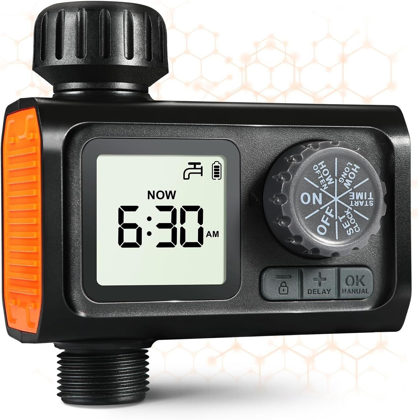 Kazeila Programmierbarer Schlauch-Bewässerungstimer, digitaler Bewässerungs-/Spr