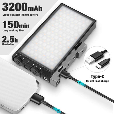 Pixel G1s RGB LED Videoleuchte Eingebaut 12W Akku Video Licht Volle Farbe und