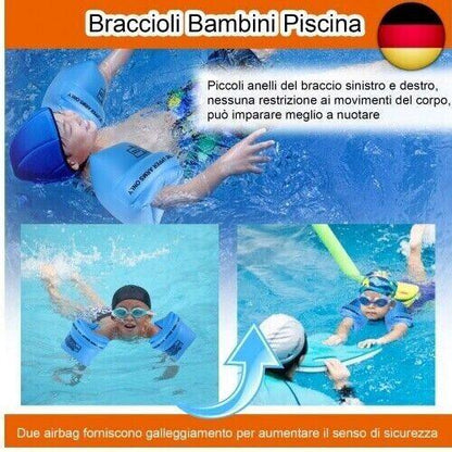 Schwimmflügel Kinder，Aufblasbare Schwimmarmbänder，Schwimmhilfen für Schwim