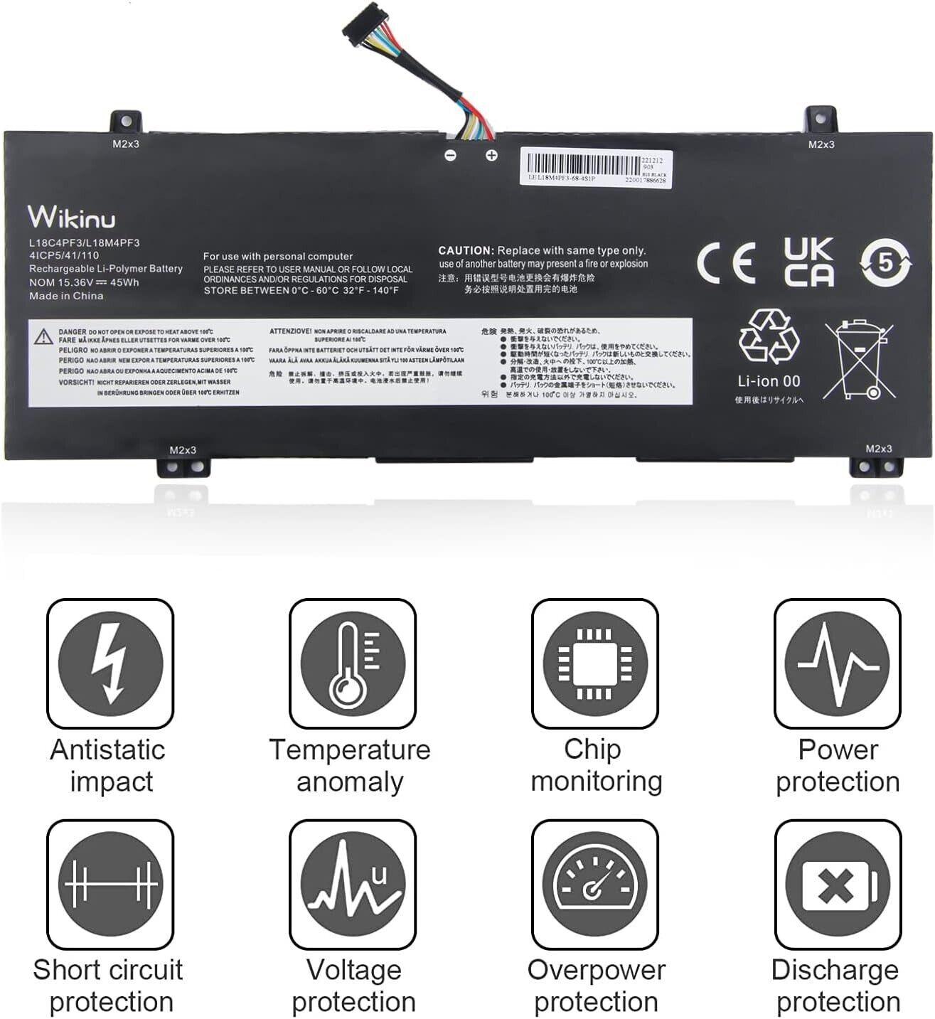 Wikinu L18C4PF3 Laptop Akku für Lenovo ideapad C340-14API C340-14IML C340-14IWL