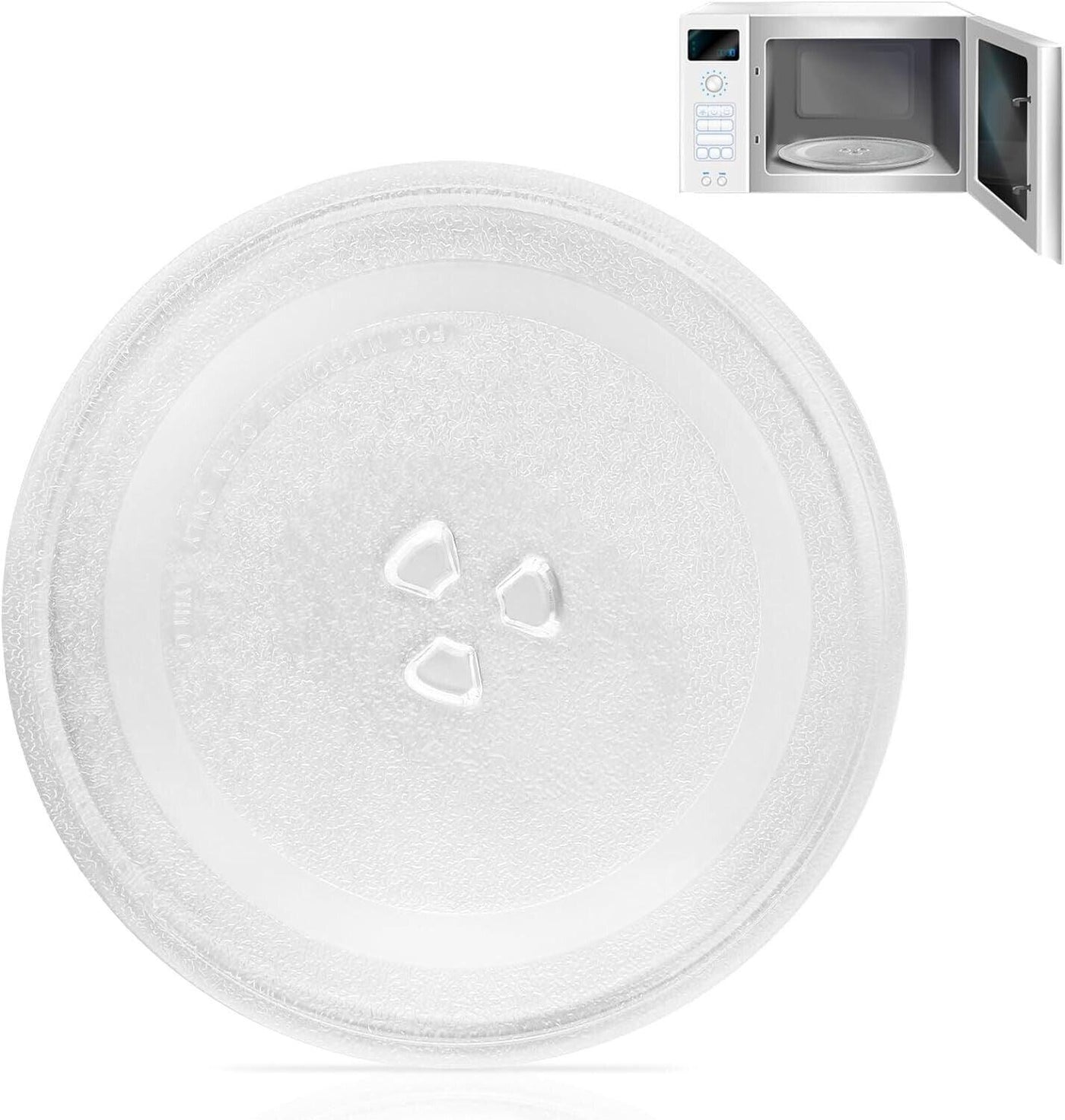 Mikrowellenteller Glas 24,5cm, Mikrowelle Drehteller Ersatz, Glasdrehteller