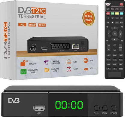 DVB-T2 Decoder Digital Receiver Terrestrischer HDMI TV Stick HD 1080P H.265 HEVC