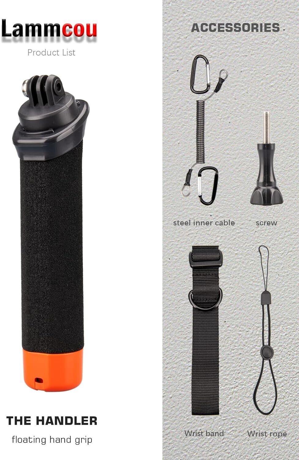 Lammcou Schwimmender Griff, Go Pro Floating Hand Grip für Hero 12 11 10 9 Go3 X3