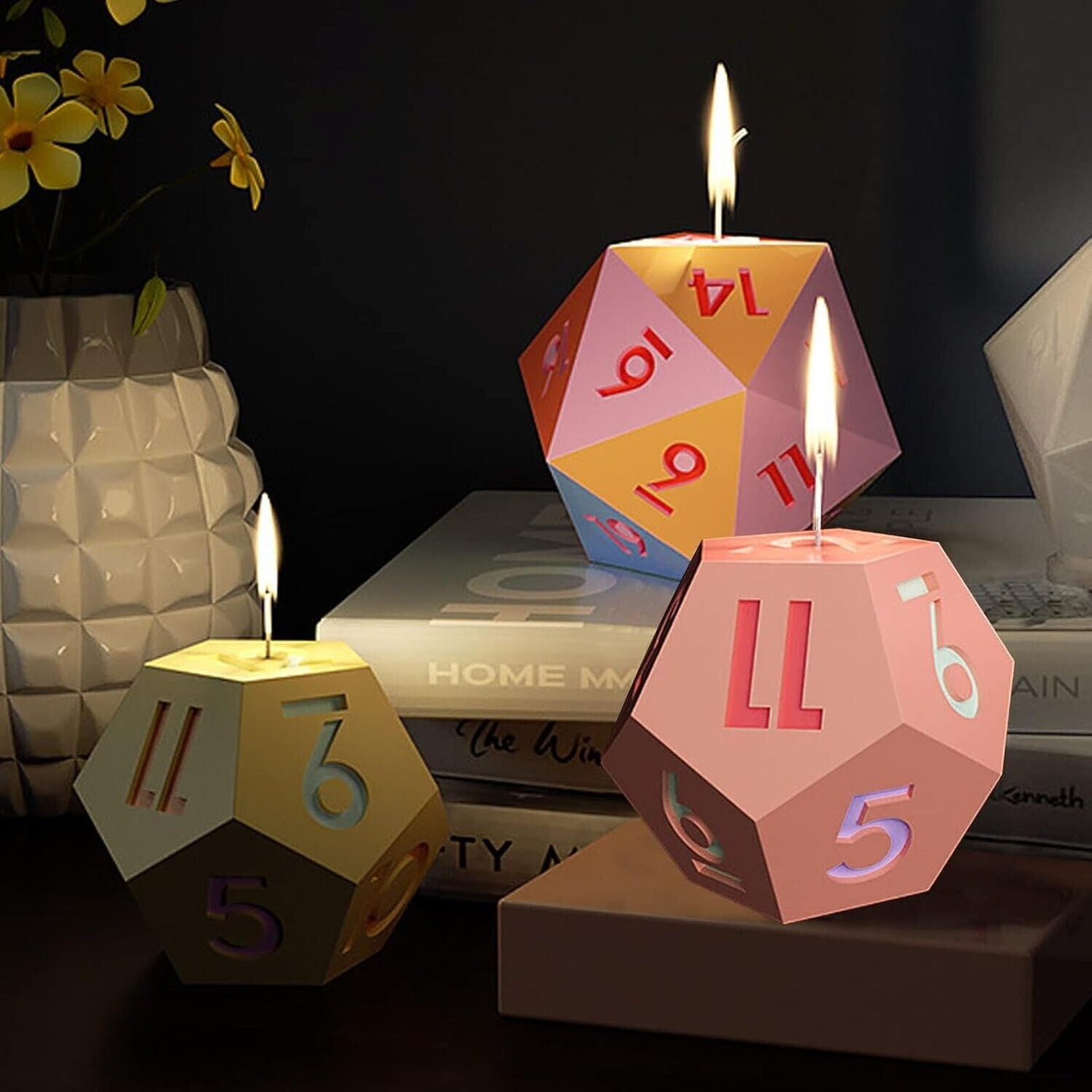 Große Würfel-Harz-Formen, 2 Stile Silikon-Würfelform für Epoxidharzguss, dreieck