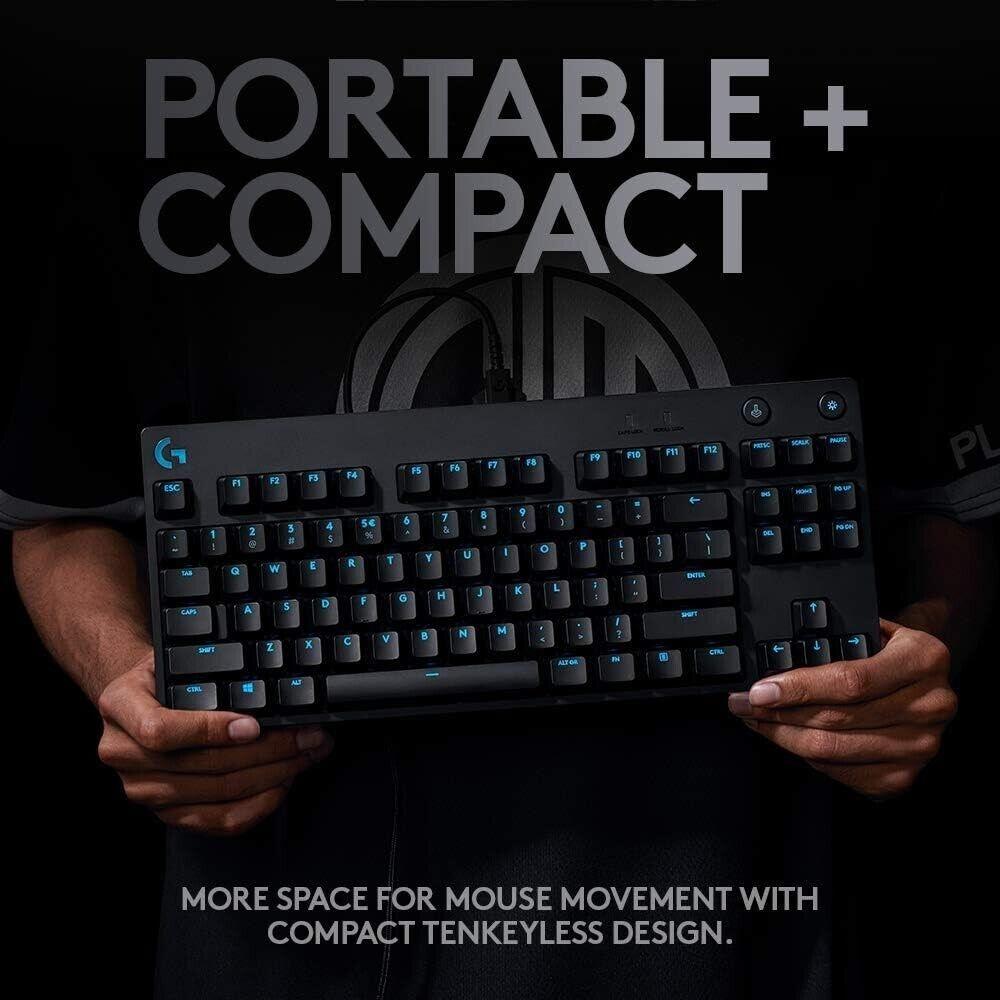 Logitech G PROTKL mechanische Gamingtastatur GX-Blue Clicky LIGHTSYNC RGB Esport