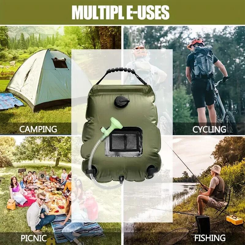 Solar Beheizte Campingduschtasche, Tragbare Badebeutel Outdoor-Reisen, Klettern.