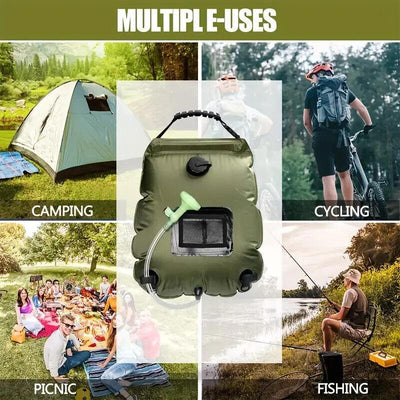 Solar Beheizte Campingduschtasche, Tragbare Badebeutel Outdoor-Reisen, Klettern.