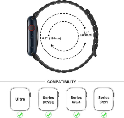 Anlinser Magnetbänder Kompatibel mit Apple Watch Armband 45mm 44mm 42mm 41mm 40m