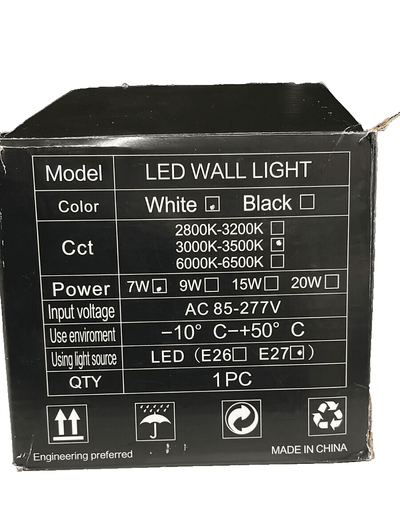 Lampop Wand led Lampe inkl. Lampe und Montagematerial - Weiß