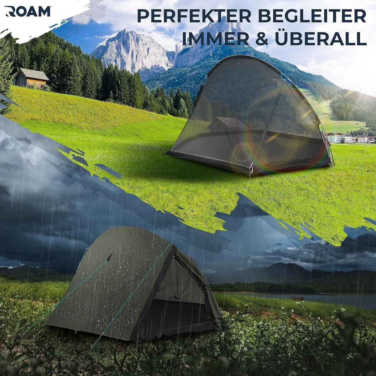 ROAM 1-2 Personen Campingzelt ultraleicht, schneller Aufbau, Wasser-/Wetterfest