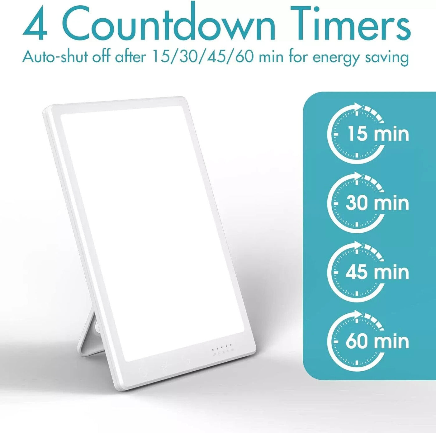 Lichttherapielampe, 15000 Lux simuliertes Sonnenlicht, UV-freie LED-Lampe