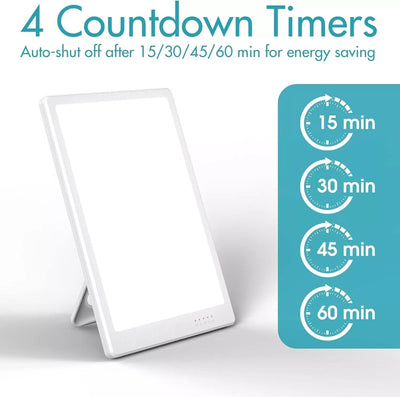 Lichttherapielampe, 15000 Lux simuliertes Sonnenlicht, UV-freie LED-Lampe