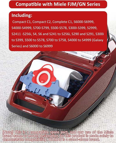 AirClean 3D Staubsaugerbeutel, 10 Stück, kompatibler Ersatz für Miele FJM/GN Vac