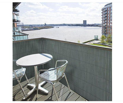 Sichtschutzzaun aus PVC - Grau 1m*3m/100cm*300cm Stabil, Modern Balkon, Garten..