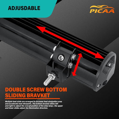 PICAA 20 Zoll 126W LED Lightbar Auto 12V Kabelbaum Lichtbalken Arbeitsscheinwerf